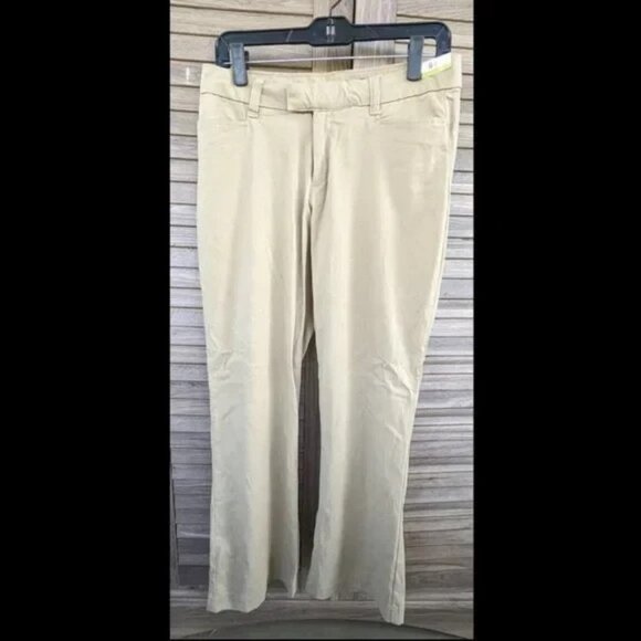 *3 FOR $9* NEW Riders By Lee Boot Leg Bootcut Cut Beige Khaki Pant Trouser 8P - Picture 1 of 2